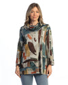 JESS & JANE FB4-2262 EXPRESSION FRENCH BRUSH COWL NECK TUNIC
