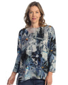 JESS & JANE FB9-1858 CAROLINA SHOULDER BUTTON ACCENT TOP