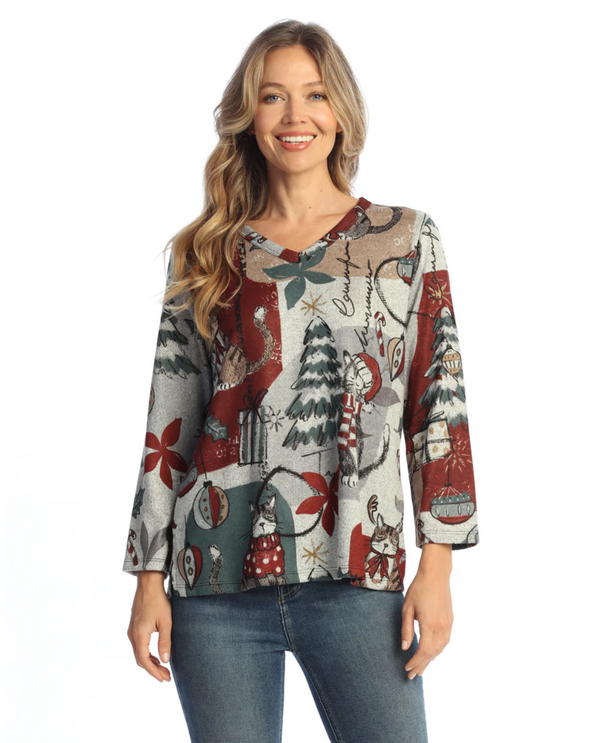 JESS & JANE FRENCH BRUSH TUNIC TOP