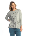 JESS & JANE GB1-2166 WISH BRUSHED DOLMAN HI-LO TOP WITH POCKET