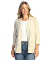 JESS & JANE M142 TERRY CARDIGAN WITH POCKET & BUTTONS BIRCH