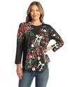 JESS & JANE PS8-2132 ROUND NECK TUNIC W/ ROUND HEM NOEL