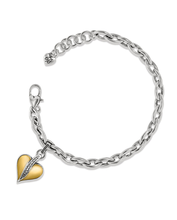 BRIGHTON JF0228 PRECIOUS HEART 2-TONE BRACELET