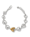 BRIGHTON JF0232 CASCADE HEART 2-TONE BRACELET