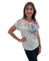 JILLIAN 6058250 PETITE WAVE FABRIC TOP