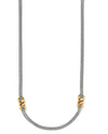 BRIGHTON JM7587 INTERLOK TWIST 2 TONE DOUBLE NECKLACE