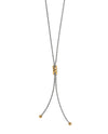 BRIGHTON JM7588 INTERLOK TWIST 2 TONE LARIAT NECKLACE