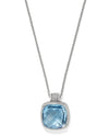 BRIGHTON JM758C AURORA LARGE AQUA CRYSTAL NECKLACE