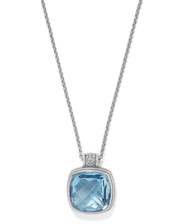 BRIGHTON JM758C AURORA LARGE AQUA CRYSTAL NECKLACE