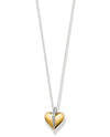 BRIGHTON JM7609 PRECIOUS HEART 2 TONE PETITE NECKLACE