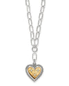 BRIGHTON JM7612 MOSAIC HEART 2 TONE NECKLACE