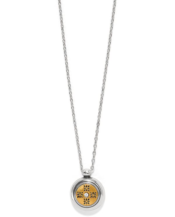 BRIGHTON JM7613 MOSAIC ROUND MINI 2 TONE NECKLACE