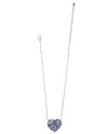 BRIGHTON JM7732 FLORA HEART BLUE REV NECKLACE