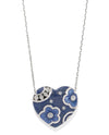 BRIGHTON JM7732 FLORA HEART BLUE REV NECKLACE