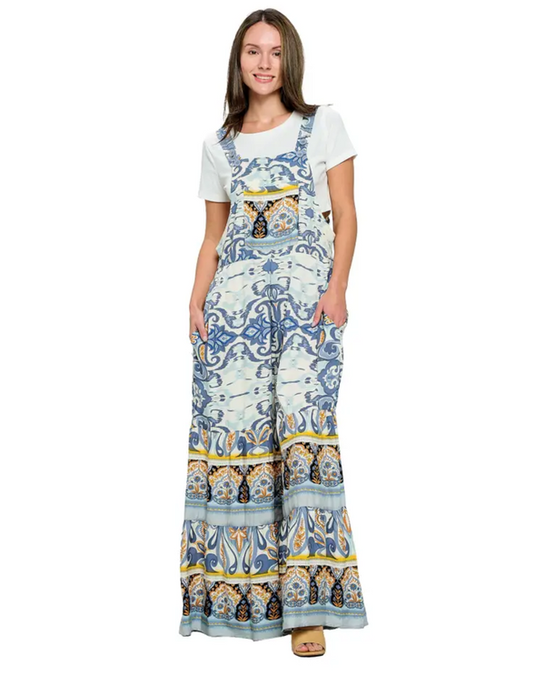 YAK & YETI 25165 FLORAL BOHO JUMPER GREY