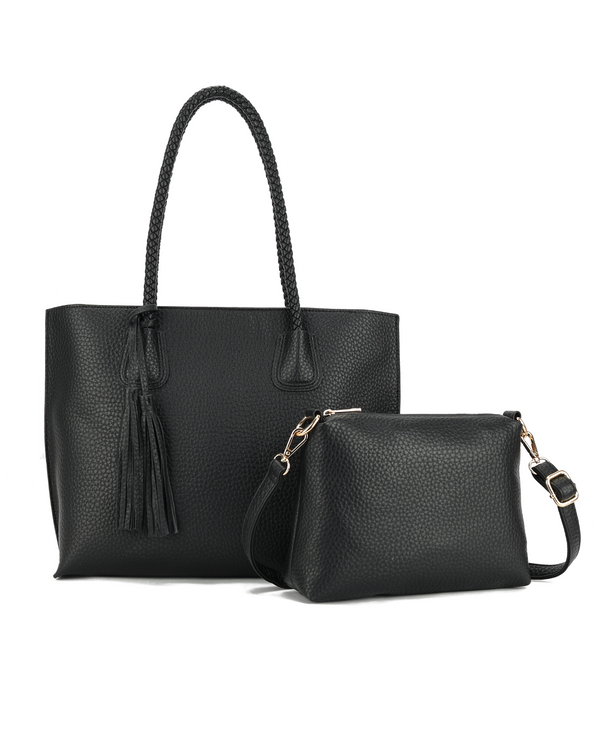 TWO IN ONE TOTE WITH ZIPPER TOP