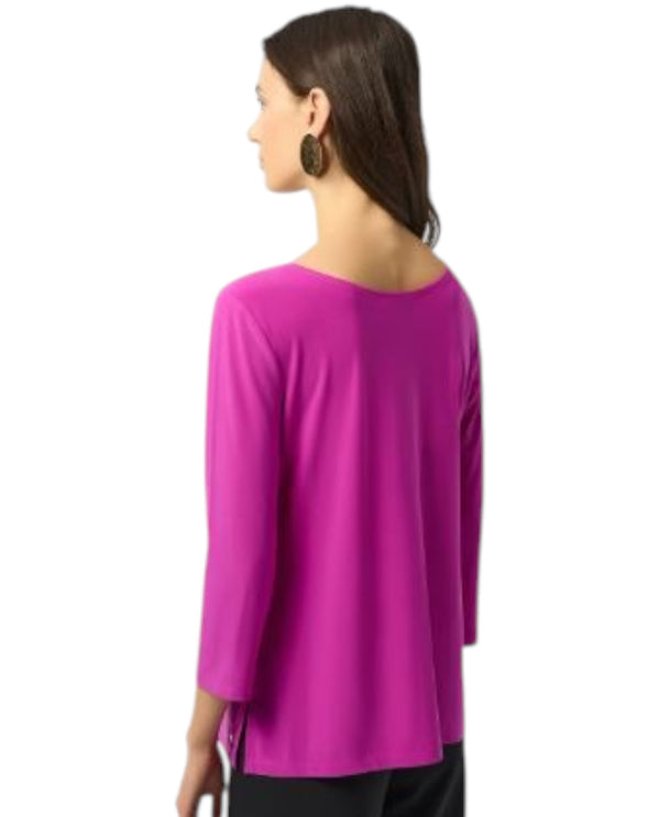 JOSEPH RIBKOFF 253945 SCOOP NCK SILKY KNIT TOP BACK