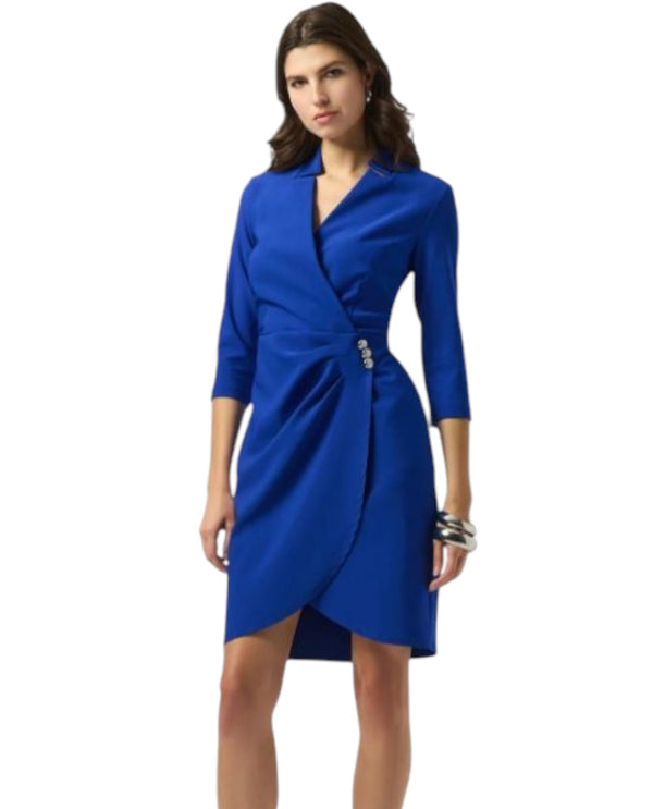 JOSEPH RIBKOFF 253131 SHEATH WRAP DRESS FRONT