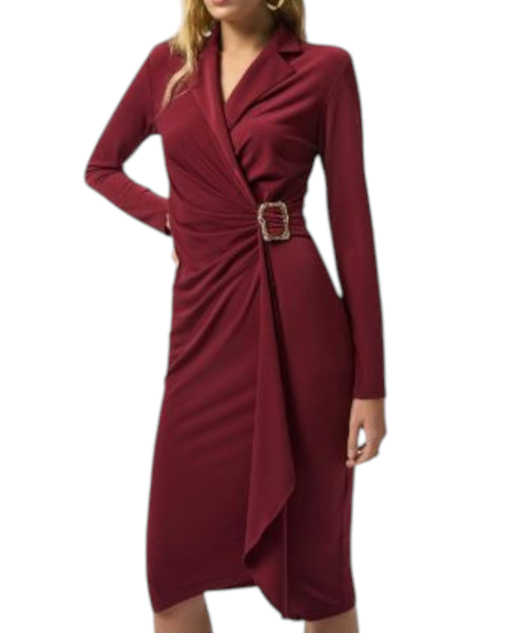 strapless open back dress JOSEPH RIBKOFF 253145 KNEE LENGTH WRAP DRESS