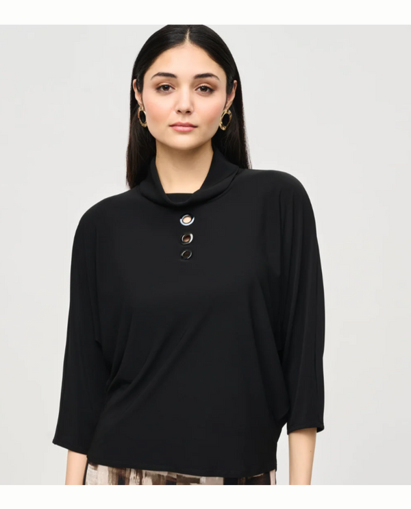 JOSEPH RIBKOFF 243159 COWL NECK DOLMAN black