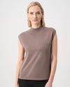 JOSEPH RIBKOFF 254935 SPARKLE MOCK NECK TANK mink
