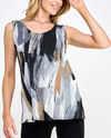 JOSTAR 2060BN PRINT SLEEVELESS TANKTOP GREY