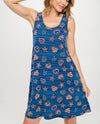 JOSTAR 7003HT PRINT TANK DRESS NAVY