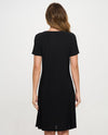 JOSTAR 7094HT SHORT SLEEVE TWO POCKET DRESS BLACK