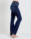 JUDY BLUE 82586PT MR PETITE DARK WASH BOOTCUT JEAN SIDE