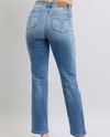 JUDY BLUE 82632 VINTAGE THERMAL STRAIGHT LEG JEAN medium wash 