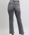 JUDY BLUE 88919 HIGH WAIST RHINESTONE STRAIGHT LEG grey back