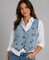 KEREN HART 12001 EMBROIDERED VEST light wash