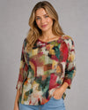 KEREN HART 22036A MULTICOLOR 3/4 SLEEVE olive