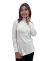 KEREN HART 355 MOCK NECK LAYERING TOP IVORY