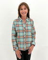 KEREN HART 79003B PLAID FLANNEL teal