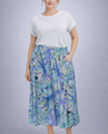 KEREN HART 82034A ABSTRACT PLEATED SKIRT