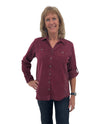 KEREN HART TH-79022 CORDUROY BTTN DOWN TOP wine