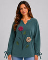 KIM SPRUCE CRYSTAL SWEATSHIRT