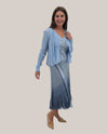 KOMAROV CLC11458SO 2 PIECE OMBRE DRESS/JACKET SET LAVENDER BLUE OMBRE