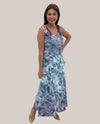 KOMAROV CTS4409 RUFFLE LONG DRESS LUSH ECLIPSE