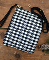 LARGE CROSS BODY/WRISTLET lurex check