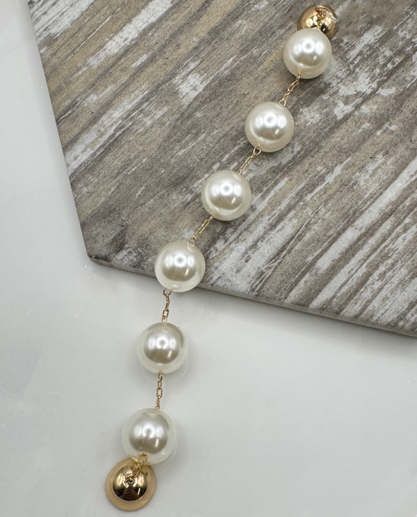 LARGE MAGNETIC BALL BRACELET MB1170 PEARL