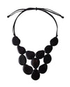 TAGUA LC205 WATERFALL NECKLACE ONYX BLACK