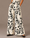 LEAFY PRINT PANT FY-3623P black