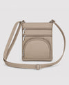 LEATHER CROSSBODY 5 ZIPPER RM-004L CREAM