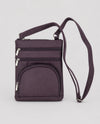 LEATHER CROSSBODY 5 ZIPPER RM-004L PURPLE