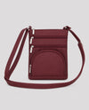 LEATHER CROSSBODY 5 ZIPPER RM-004L RED
