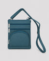 LEATHER CROSSBODY 5 ZIPPER RM-004L TURQUOISE