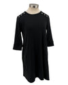 LINKS 6371P 3/4 SLV DRESS W/PKTS BLACK