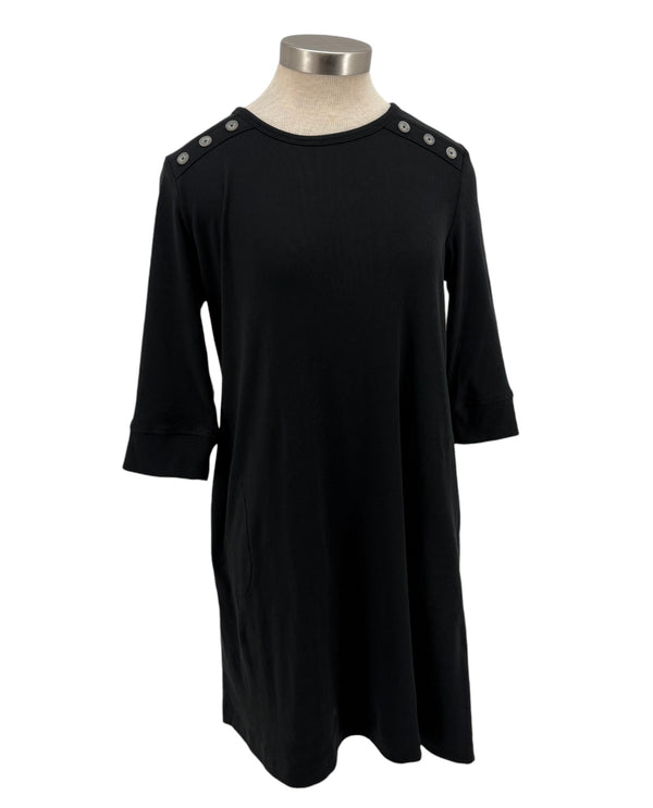 LINKS 6371P 3/4 SLV DRESS W/PKTS BLACK